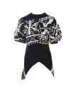 Sacai Patchwork Short-sleeve Sweater