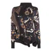 Sacai Floral Jacquard Knit Blouson In Green