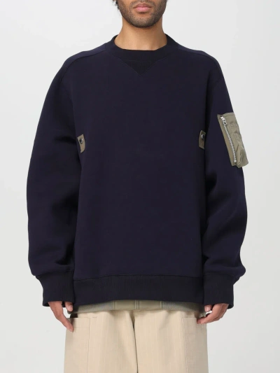 Sacai Sweater  Men Color Blue In Blue