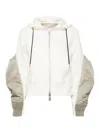 Sacai Panelled Jacket In White