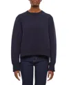 Sacai Sweatshirt With Pleated Fabric Back In Blue