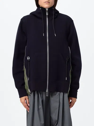 Sacai Sweatshirt Woman Color Kaki In 卡其色