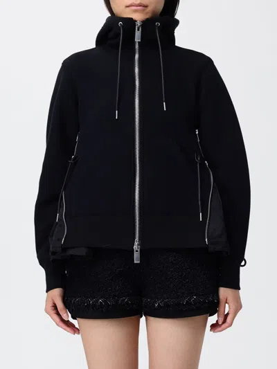 Sacai Sweatshirt Woman  In Black