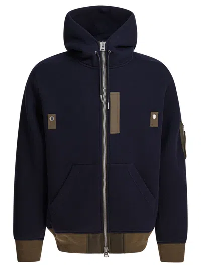 Sacai Sweatshirts In Blue
