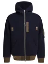 Sacai Men's Sponge Sweat Hoodie In Blue
