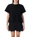 Sacai Black Paneled T-shirt In Black