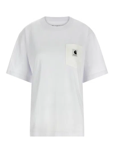Sacai T-shirt Capsule  X Carhartt Wip In White