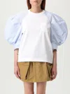 Sacai Open-necked Black Shirt