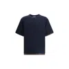 Sacai T-shirt Double Layers In Blue