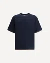 Sacai Men S Cotton Jersey T-shirt Navy In Black