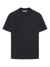 Sacai Short Sleeved Crewneck T-shirt In Negro