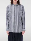 Sacai Popeline Cotton Shirt In 海军蓝