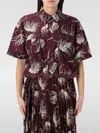 Sacai Dotted Flower Shirt Bowling Collar In Violett