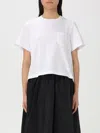 Sacai Cototn T-shirt In White
