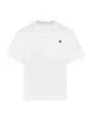 Sacai T-shirt With Embroidered Logo In White