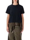 Sacai T-shirt With Voile Back Insert In Multi