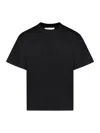 Sacai Nylon Twill X Cotton Jersey T-shirt In Black
