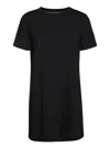 Sacai Long Cotton T-shirt In Black