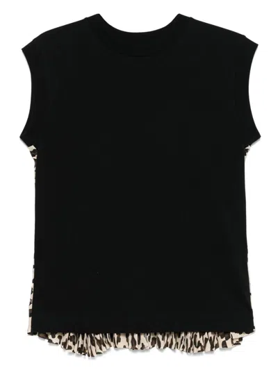 Sacai Leopard Print Jersey T-shirt