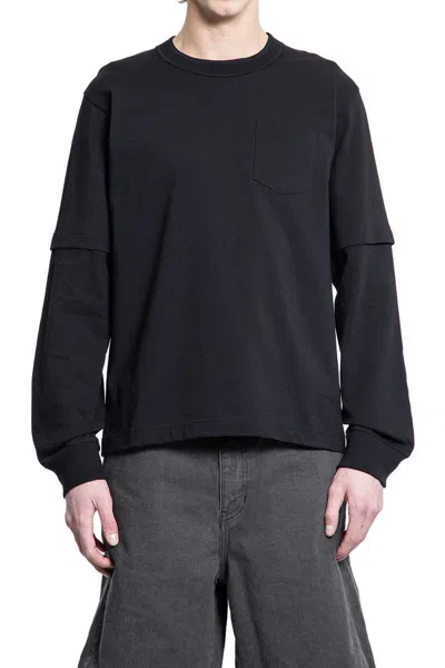 Sacai T-shirts & Tank Tops In Black