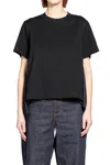 Sacai Poplin X Cotton Jersey T-shirt In Black