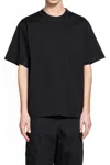 Sacai Suiting X Cotton Jersey Tee In Black