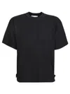 Sacai Black Paneled T-shirt In Black