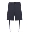 Sacai Strap-detailing Belted Cargo Shorts In Black