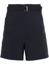 Sacai Taffeta Cargo Shorts In Blue