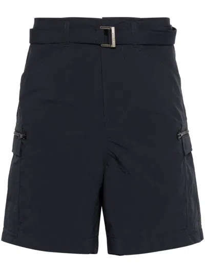 Sacai Taffeta Cargo Shorts In Blue