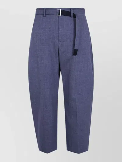 Sacai Tailored Pants Belt Loops And Pockets In Blue