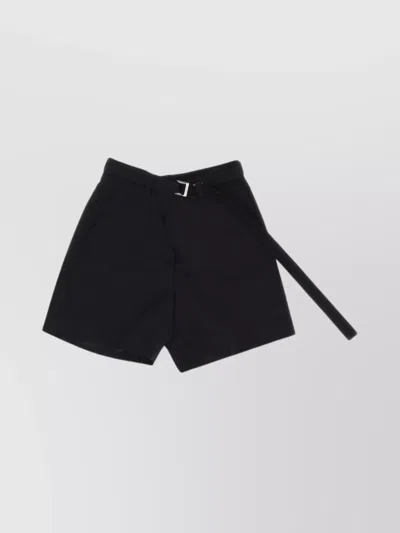 Sacai Tailored Shorts Featuring Waist Tie In Black