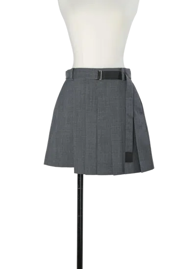 Sacai Tailored Suiting Bermuda Short In Gray