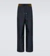 Sacai Tartan Taffeta Straight Pants In Multicoloured