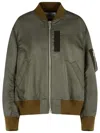 Sacai Bomber Jacket With Ribbed Cuffs And Pockets In Gray
