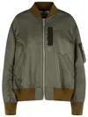 Sacai Bomber Jacket With Ribbed Cuffs And Pockets In Gray