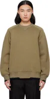 Sacai Taupe Sponge Sweat Pullover Sweatshirt In 550 Taupe