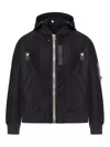 Sacai Technical Twill Bomber Jacket In Black
