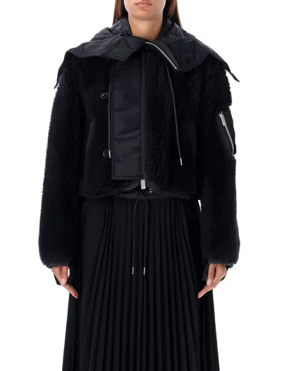 Sacai Teddy Cropped Bomber