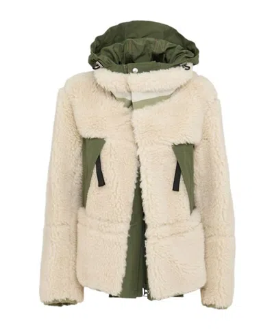 Sacai Teddy  Wool Jacket In Multi