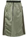 Sacai Ma-1 Side Gusset Skirt In Green