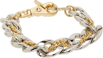 Sacai Thick Chain Anklet In Metallic