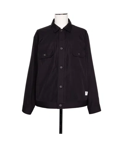 Sacai Thomas Mason Cotton Poplin Jacket In Black