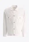 Sacai Thomas Mason Long-sleeved Shirt In White