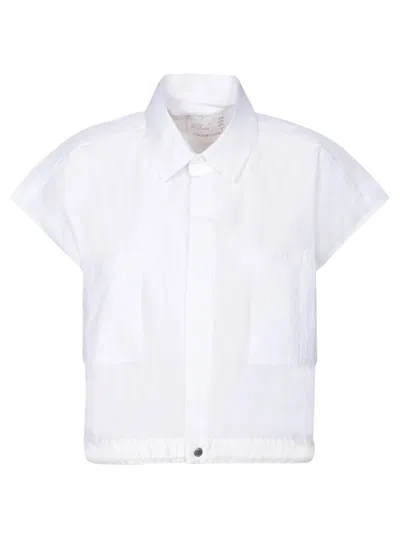 Sacai Thomas Mason Poplin Shirt In White