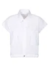 Sacai Thomas Mason Poplin Shirt In White