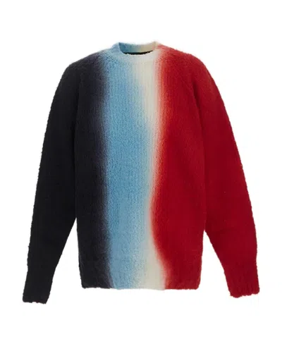 Sacai Tie-dye Wool Jumper In Multi