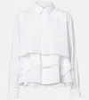 Sacai Ruffled Layered Shirt In White