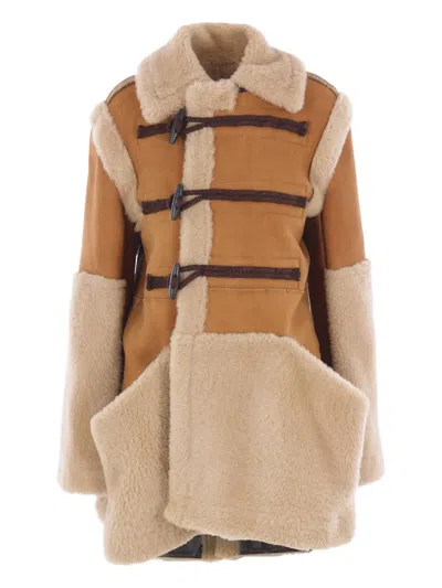 SACAI TOGGLE MOUTON COAT