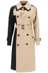 Sacai Women's "color Block Gabardine Trench